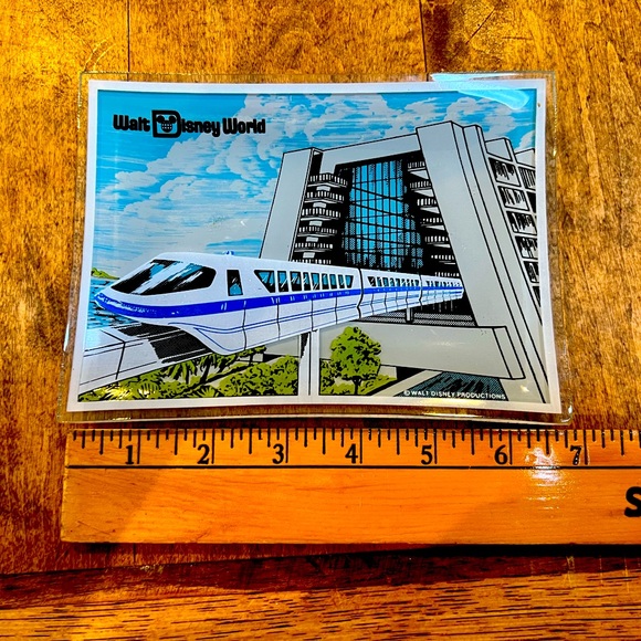 Vintage~Walt Disney Monorail Glass Tray 1970 Contemporary Glass Tray - Picture 2 of 4